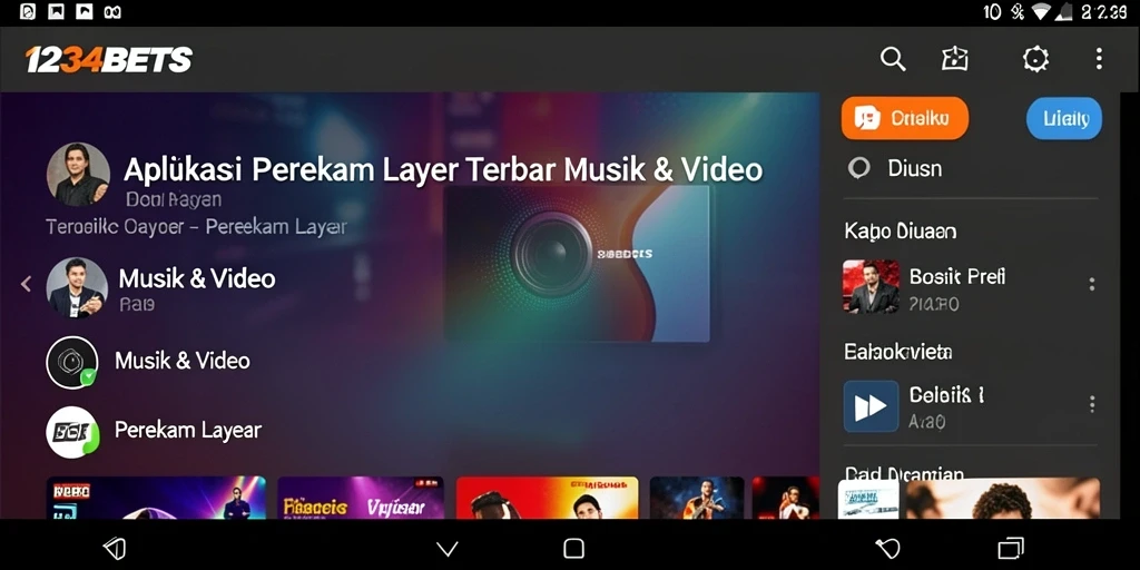 Tampilan antarmuka pengguna aplikasi Perekam Layar 1234BETS yang intuitif.