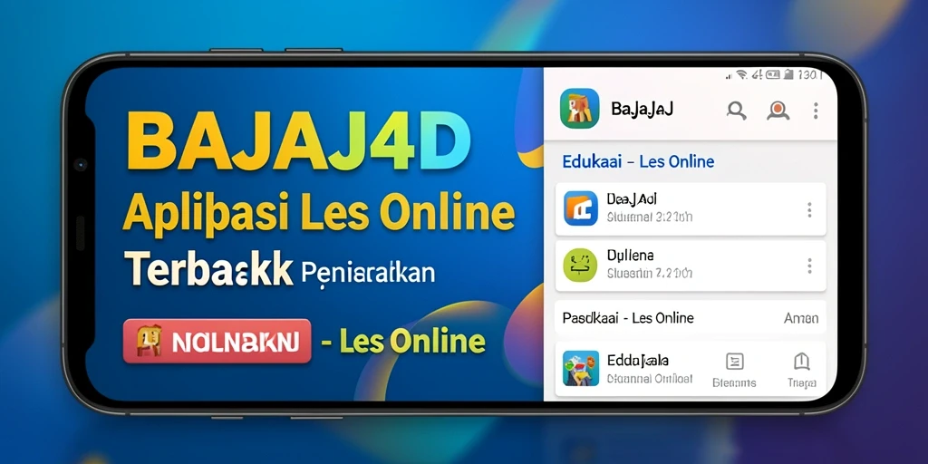 Antarmuka aplikasi Les Online BAJAJ4D yang interaktif dan modern.