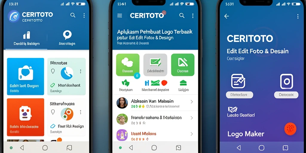 Screenshot antarmuka CERITOTO yang menampilkan fitur Logo Maker.