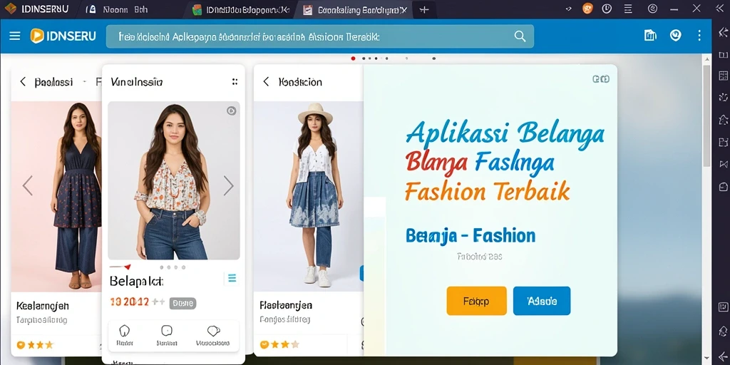 Tampilan antarmuka aplikasi IDNSERU yang stylish dan menarik.