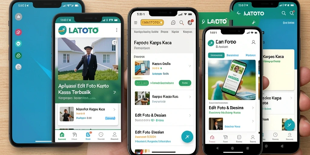Antarmuka LATOTO dengan efek Kertas Kaca yang memukau.