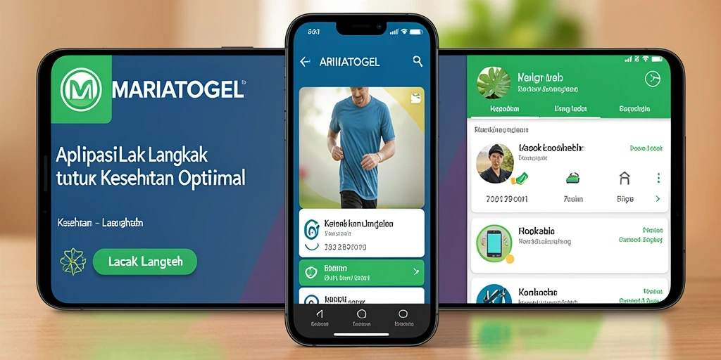Antarmuka utama MARIATOGEL dengan fitur Lacak Langkah.