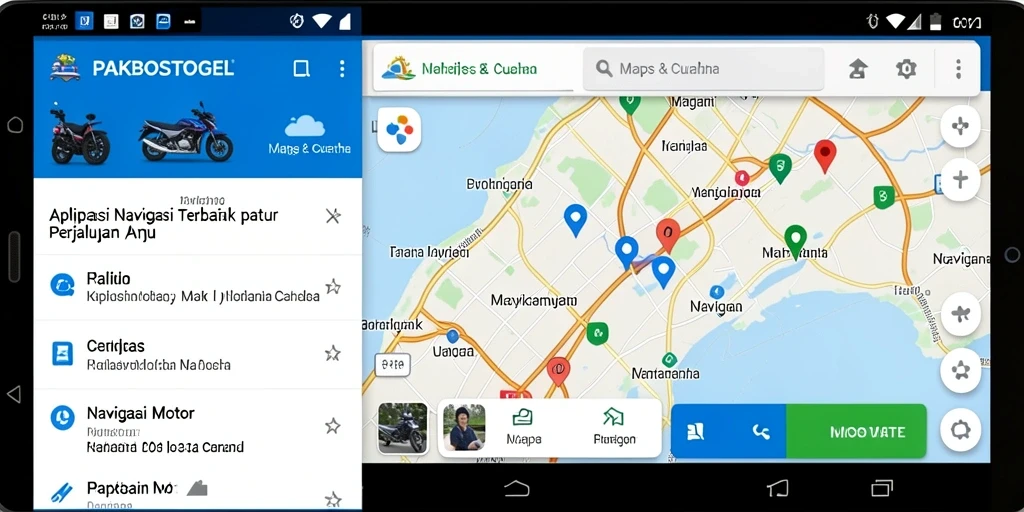 Antarmuka PAKBOSTOGEL dengan fitur Navigasi Motor yang lengkap dan informatif.