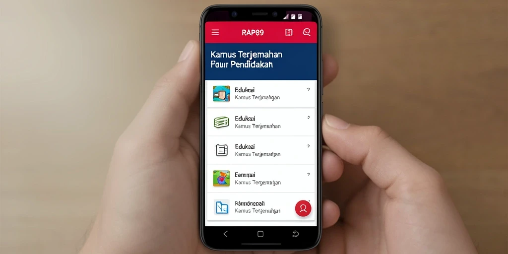 Tampilan antarmuka aplikasi RAP89 yang sederhana dan fungsional.