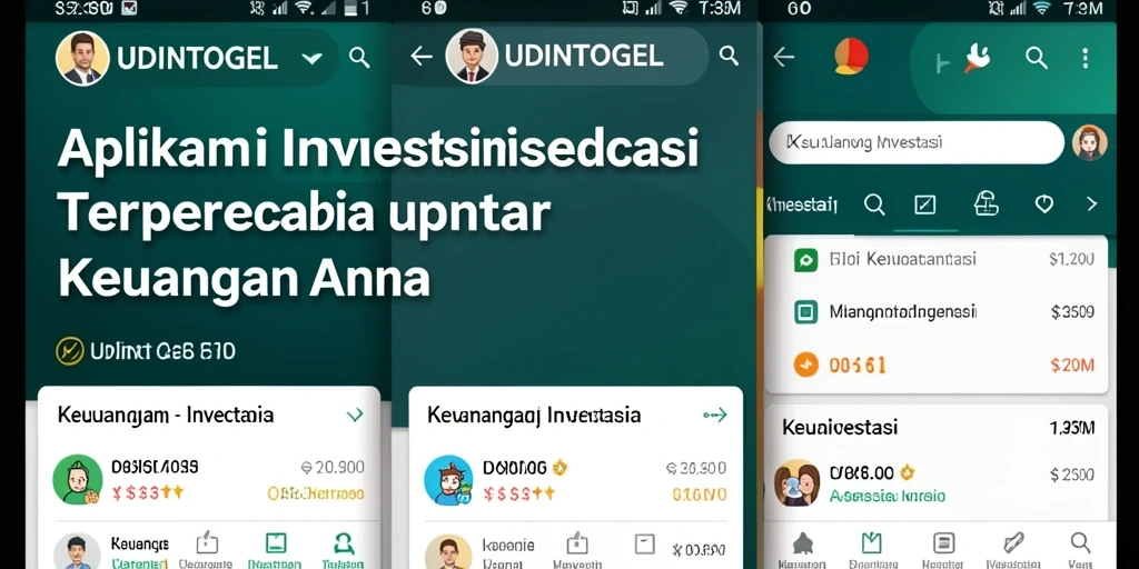 Tampilan antarmuka UDINTOGEL yang modern dan fungsional.