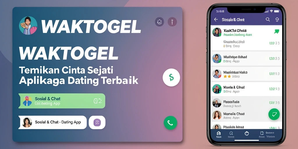 Antarmuka WAKTOGEL yang menarik dan intuitif untuk mencari pasangan.